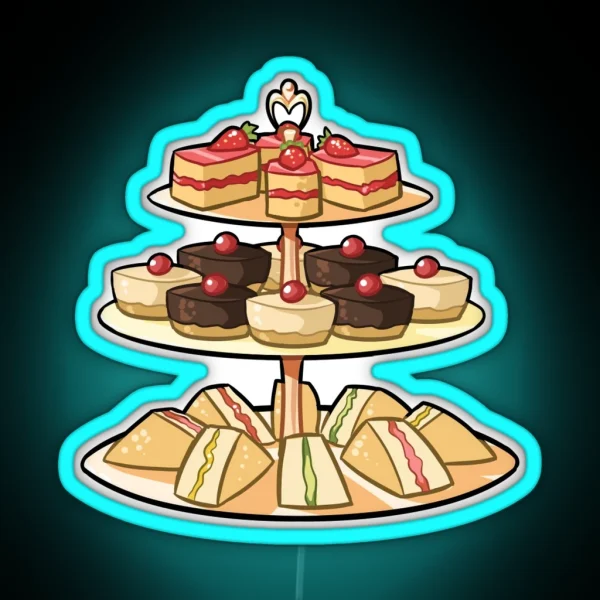 Tea Time Kawaii RGB Neon Sign