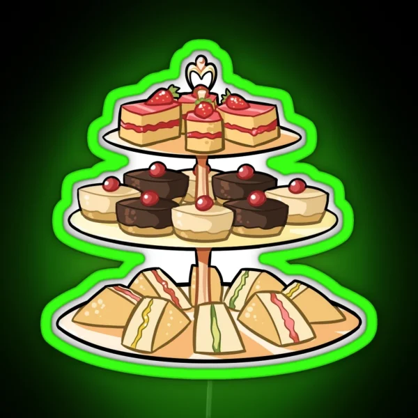 Tea Time Kawaii RGB Neon Sign