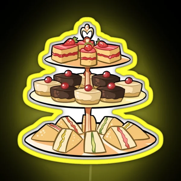 Tea Time Kawaii RGB Neon Sign