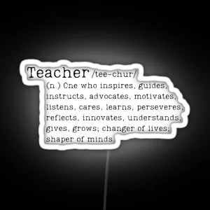 Teacher Definition RGB Neon Sign