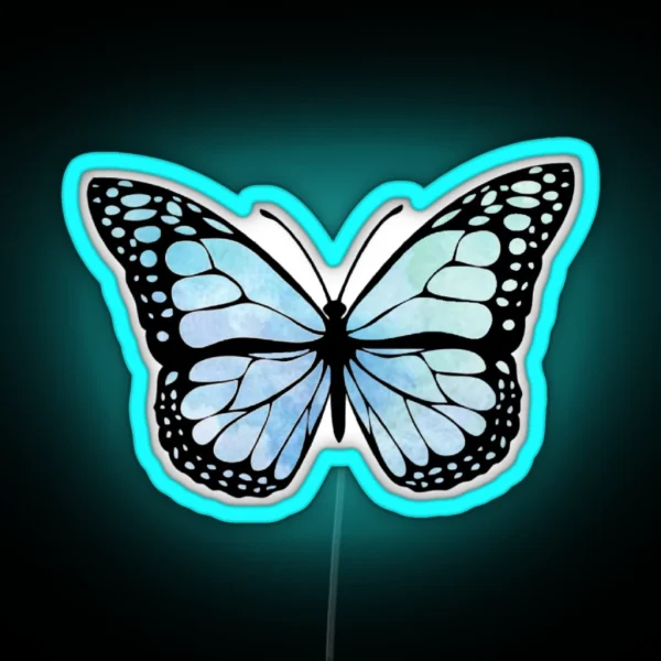 Teal Butterfly RGB Neon Sign
