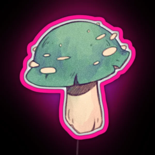 Teal Mushroom RGB Neon Sign