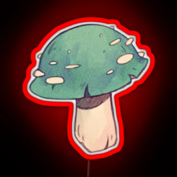 Teal Mushroom RGB Neon Sign