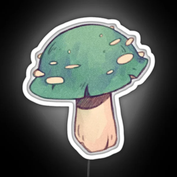 Teal Mushroom RGB Neon Sign