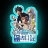 Magical Index art novel series neon sign with blue RGB colors