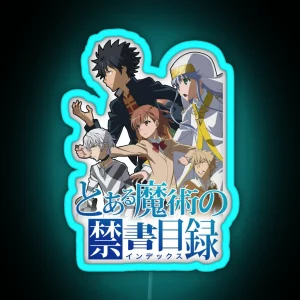 Team A Certain Magical Index Art Novel Series RGB Neon Sign