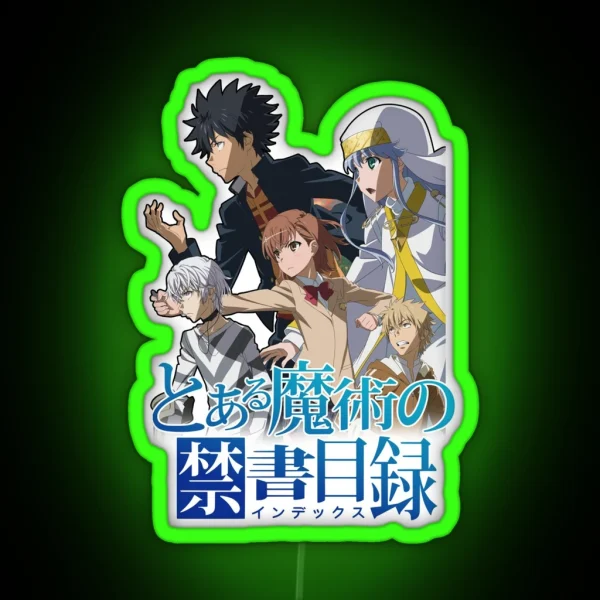 Team A Certain Magical Index Art Novel Series RGB Neon Sign