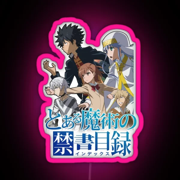 Team A Certain Magical Index Art Novel Series RGB Neon Sign