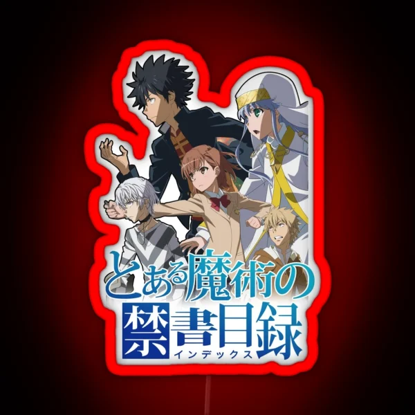 Team A Certain Magical Index Art Novel Series RGB Neon Sign