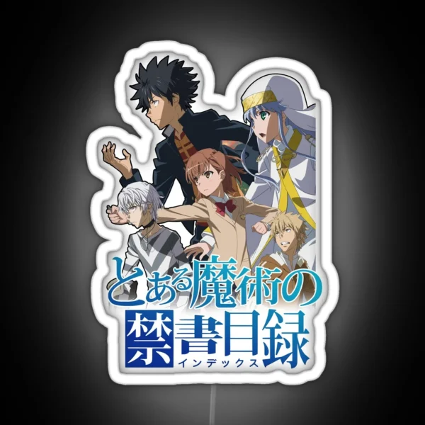Team A Certain Magical Index Art Novel Series RGB Neon Sign