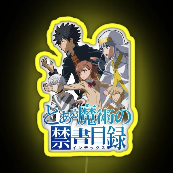 Team A Certain Magical Index Art Novel Series RGB Neon Sign