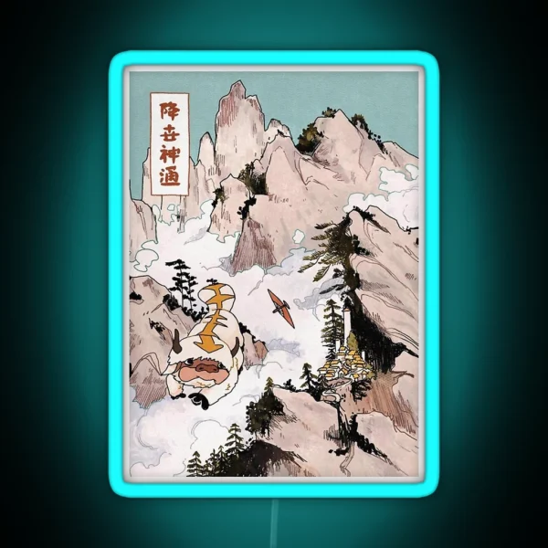 Team Avatar On Appa RGB Neon Sign