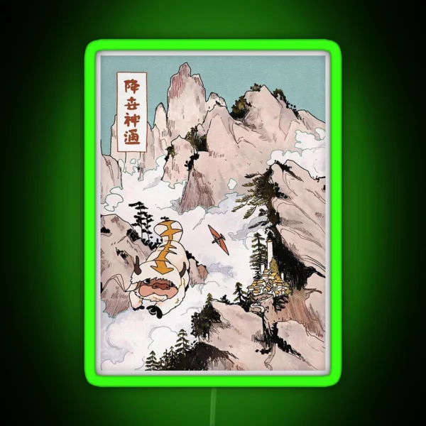 Team Avatar On Appa RGB Neon Sign