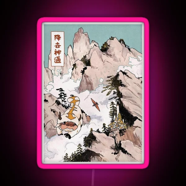 Team Avatar On Appa RGB Neon Sign