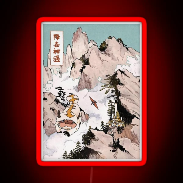Team Avatar On Appa RGB Neon Sign