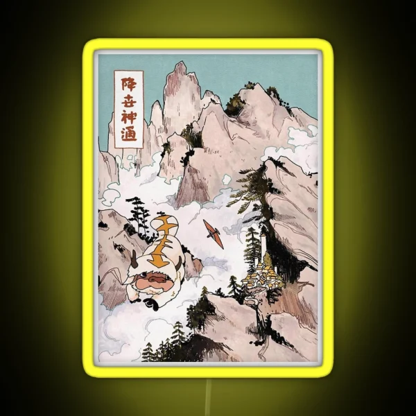 Team Avatar On Appa RGB Neon Sign