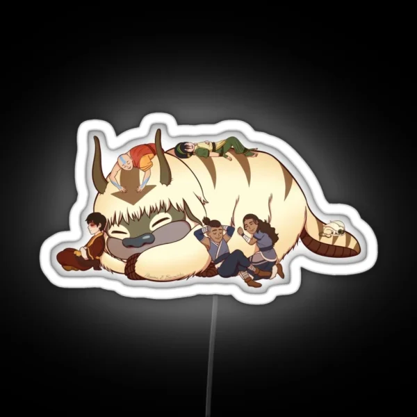 Team Avatar On Appa RGB Neon Sign