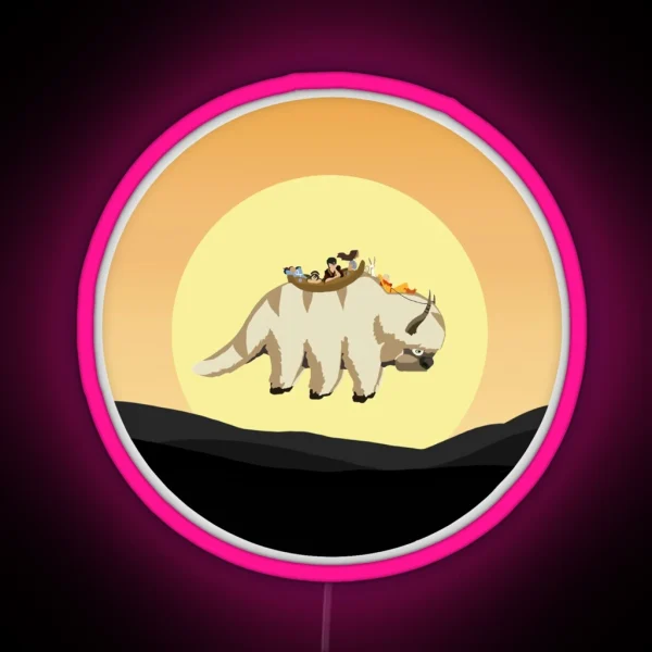 Team Avatar On Appa RGB Neon Sign