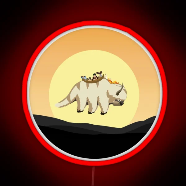 Team Avatar On Appa RGB Neon Sign