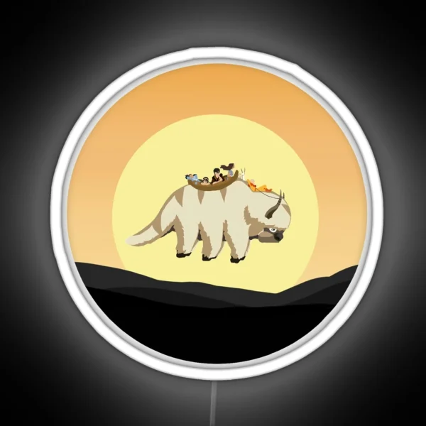 Team Avatar On Appa RGB Neon Sign