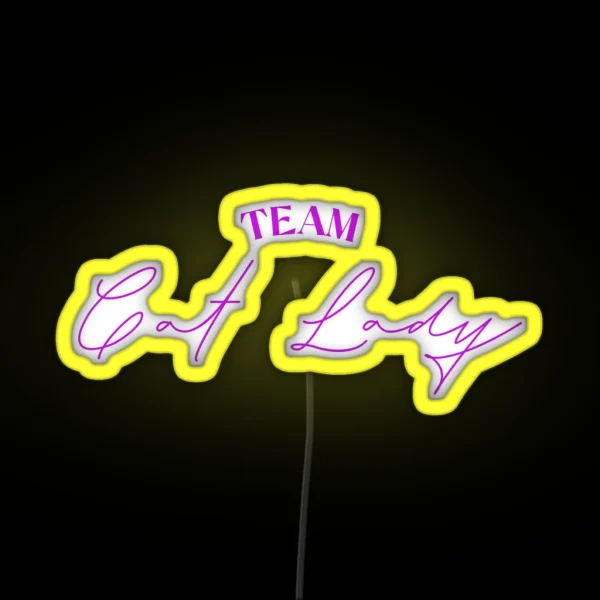 Team Cat Lady RGB Neon Sign