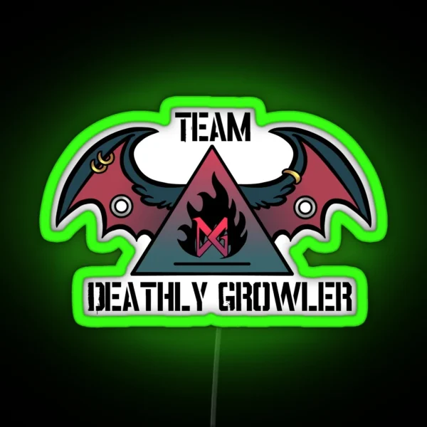 Team Deathly Growler Goatlings RGB Neon Sign