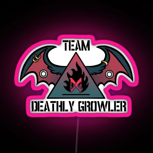 Team Deathly Growler Goatlings RGB Neon Sign