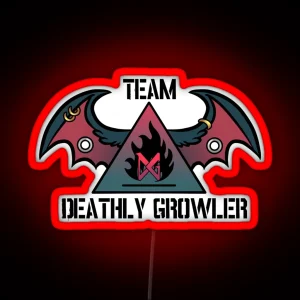 Team Deathly Growler Goatlings RGB Neon Sign