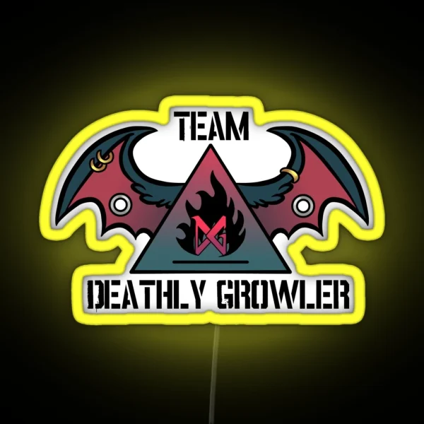 Team Deathly Growler Goatlings RGB Neon Sign