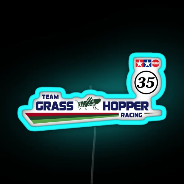 Team Grass Hopper Racing RGB Neon Sign