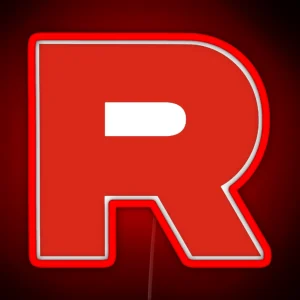 Team Rocket Logo RGB Neon Sign