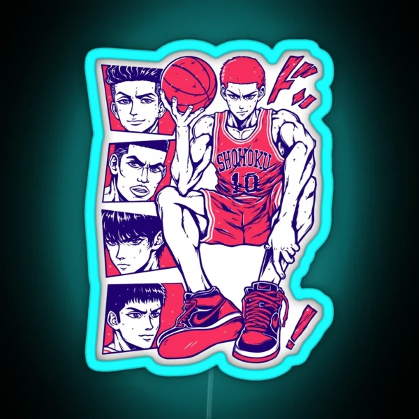 Team Shohoku In The First Dunk RGB Neon Sign