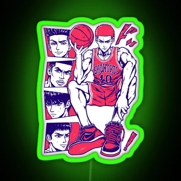 Team Shohoku In The First Dunk RGB Neon Sign