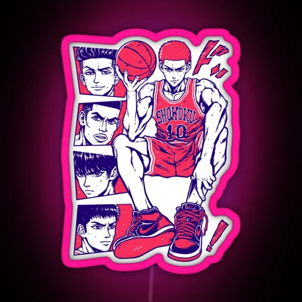 Team Shohoku In The First Dunk RGB Neon Sign