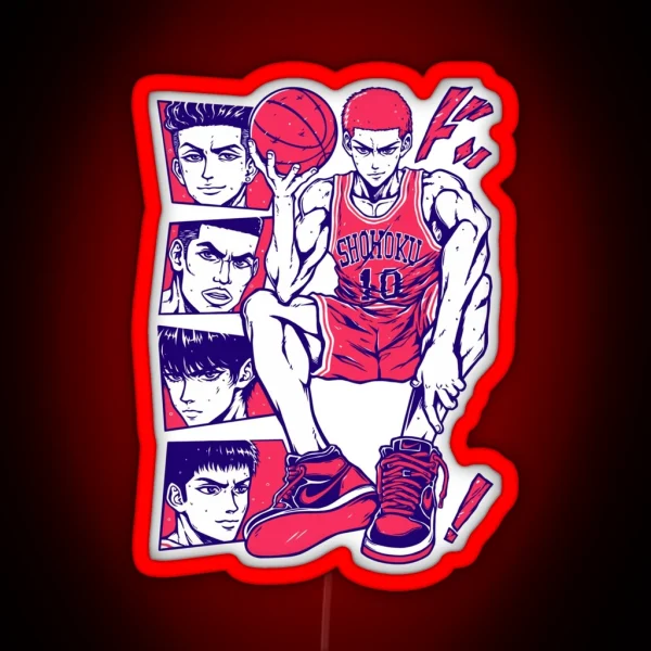 Team Shohoku In The First Dunk RGB Neon Sign