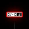Logo of Hashcat, a password cracking software with a neon red color scheme.