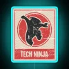 RGB neon sign design concept for tech support services