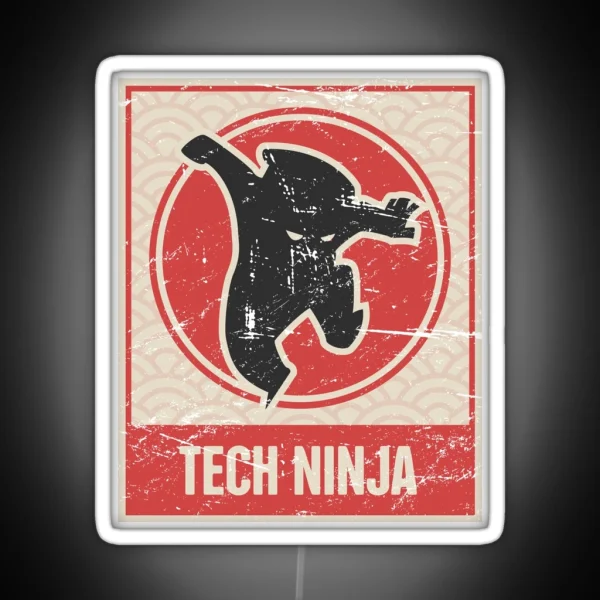 Tech Ninja Tech Support Design RGB Neon Sign