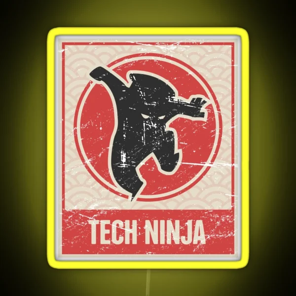 Tech Ninja Tech Support Design RGB Neon Sign