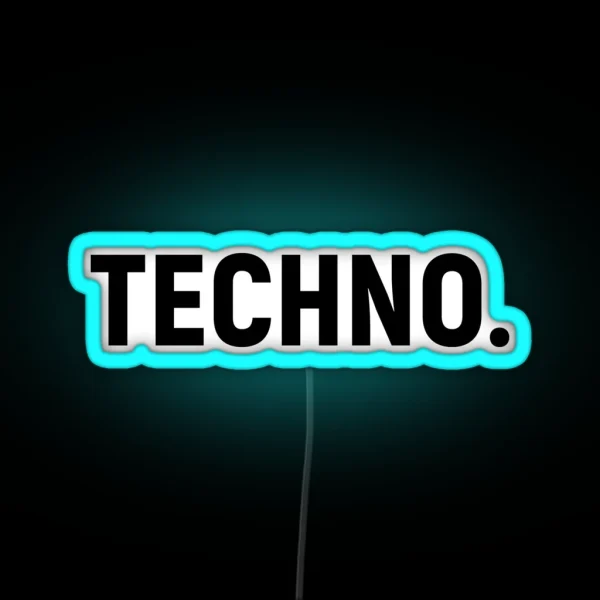 Techno RGB Neon Sign