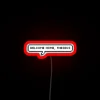 RGB Neon Sign with Technoblade Quote Welcoming Home Theseus