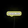 RGB Neon Sign Featuring TechnoBlade's Welcome Home Theseus Quote