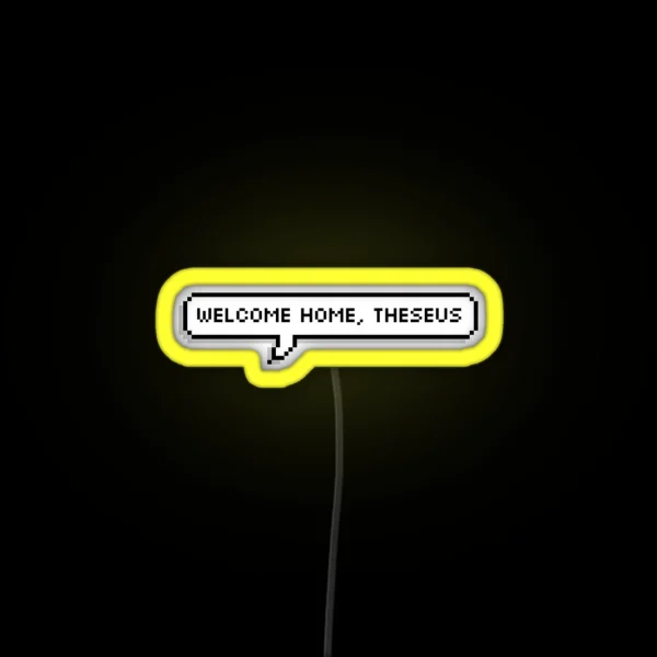 Technoblade Quote Welcome Home Theseus RGB Neon Sign