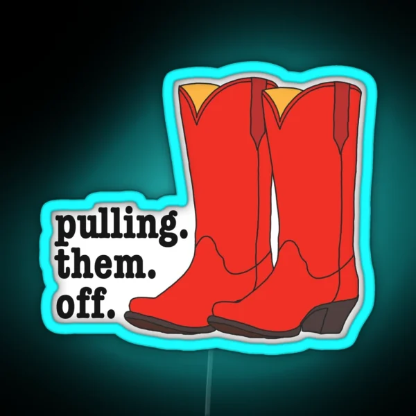 Ted S Cowboy Boots From How I Met Your Mother RGB Neon Sign