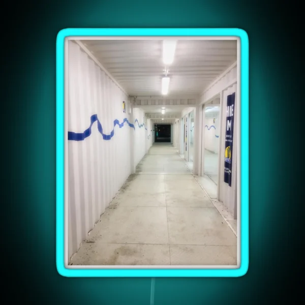 Temporary Pedestrian Walkway RGB Neon Sign