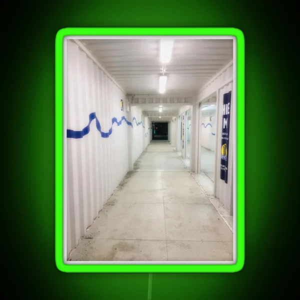 Temporary Pedestrian Walkway RGB Neon Sign