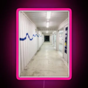 Temporary Pedestrian Walkway RGB Neon Sign