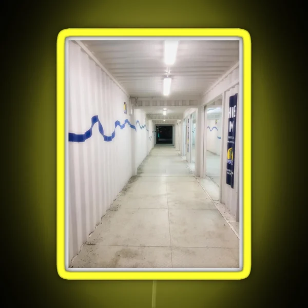 Temporary Pedestrian Walkway RGB Neon Sign