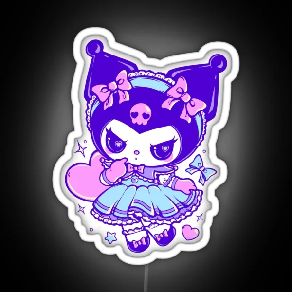 Tender Bunny With Dress RGB Neon Sign