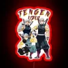 Neon sign featuring Tengen Uzui from Demon Slayer in vibrant RGB colors with neon accents.